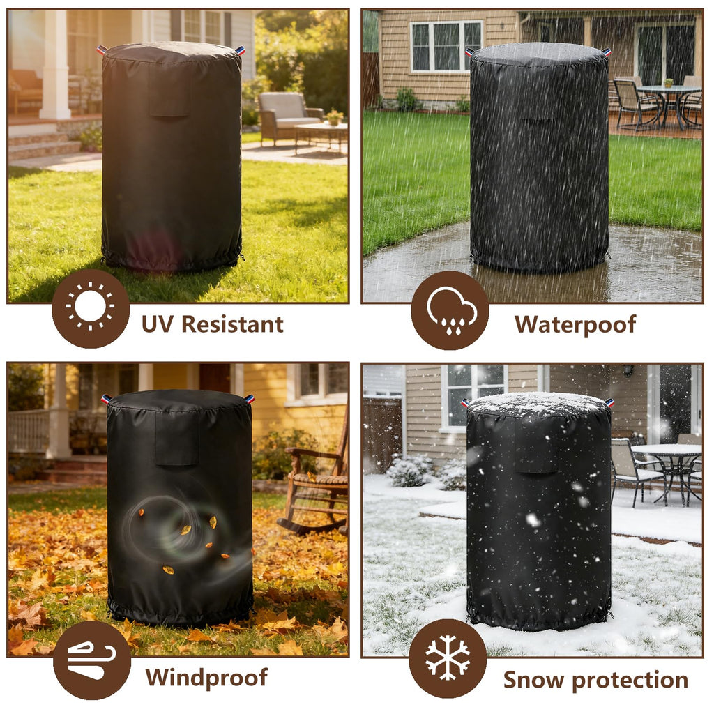 Fire Pit Covers for Ninja Fireside 360 Outdoor Heater & Fire Pit, Outdoor Heavy Duty 600D Waterproof Cover for Ninja