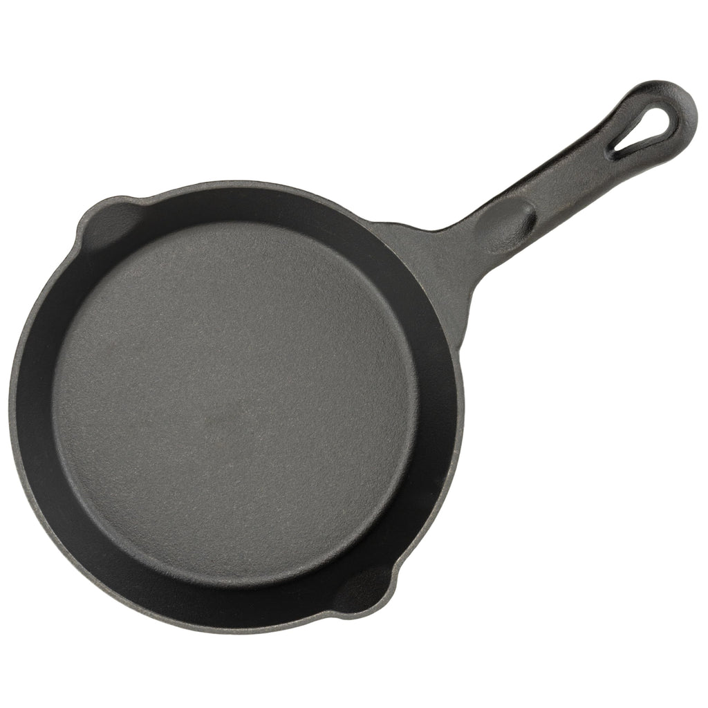 8" Black Cast Iron Skillet with Handle