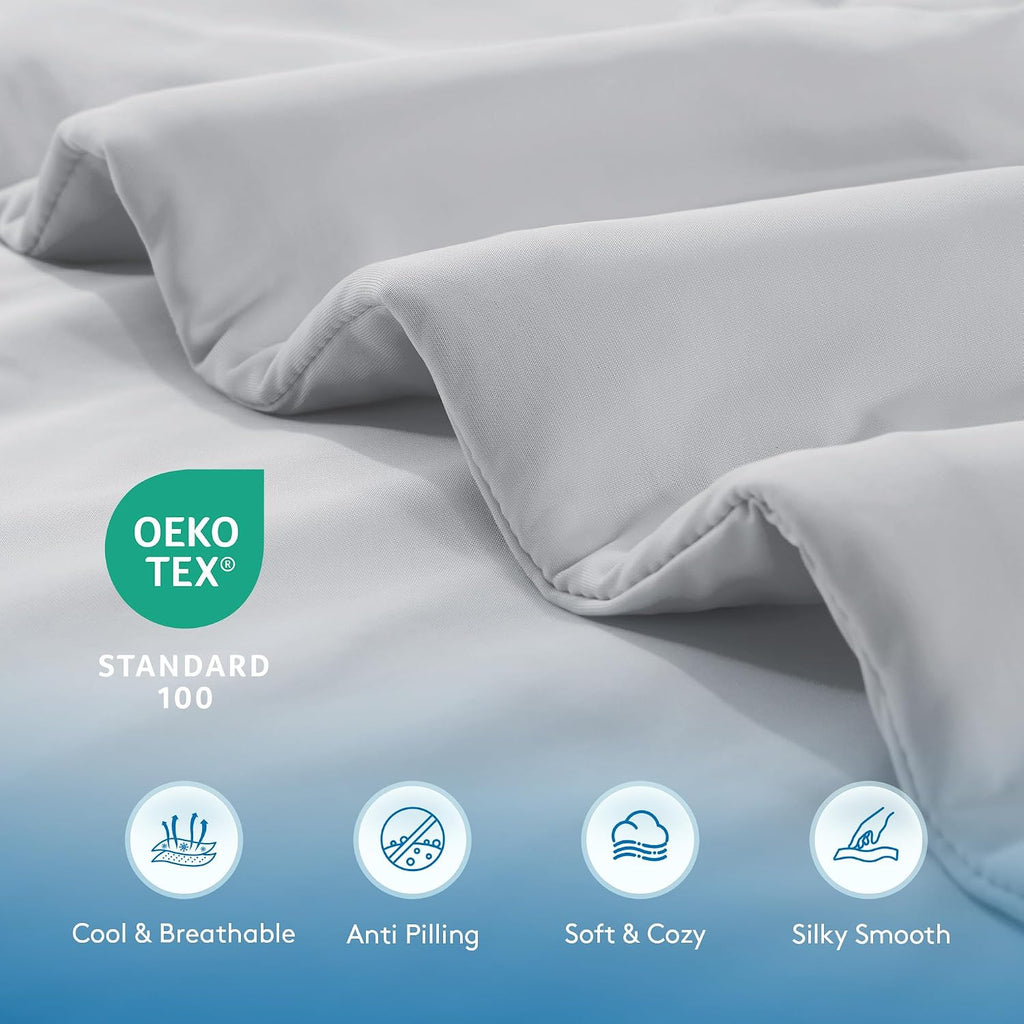 Cooling Comforter Queen Size, Cooling Blanket for Hot Sleepers Lightweight Summer Blanket with Double-Sided Cold Tech