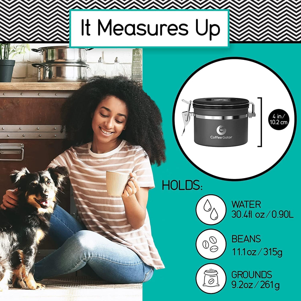 Canister, 11oz Airtight Stainless Steel Container