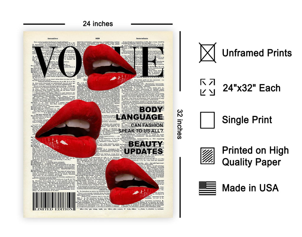 Art Body Language Print - Fashion Poster - Dictionary Art - Modern Wall Design - Chic Gift for Women & Fashionista