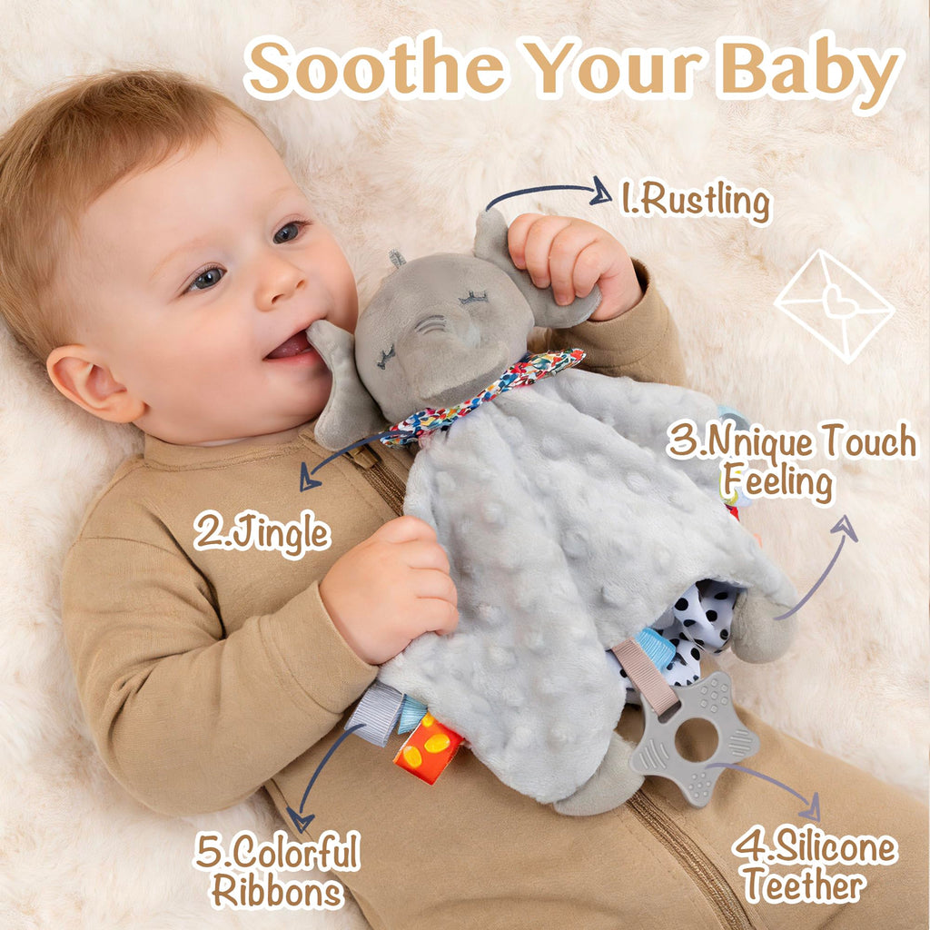 Elephant Baby Gift Set- 10 Piece Newborn Present Box with Essentials