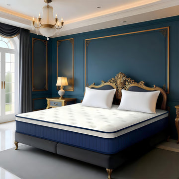 12 Inch Queen Hybrid Mattress, Medium Firm, Memory Foam and Pocket Springs, Motion Isolation, Edge Support, Pressure