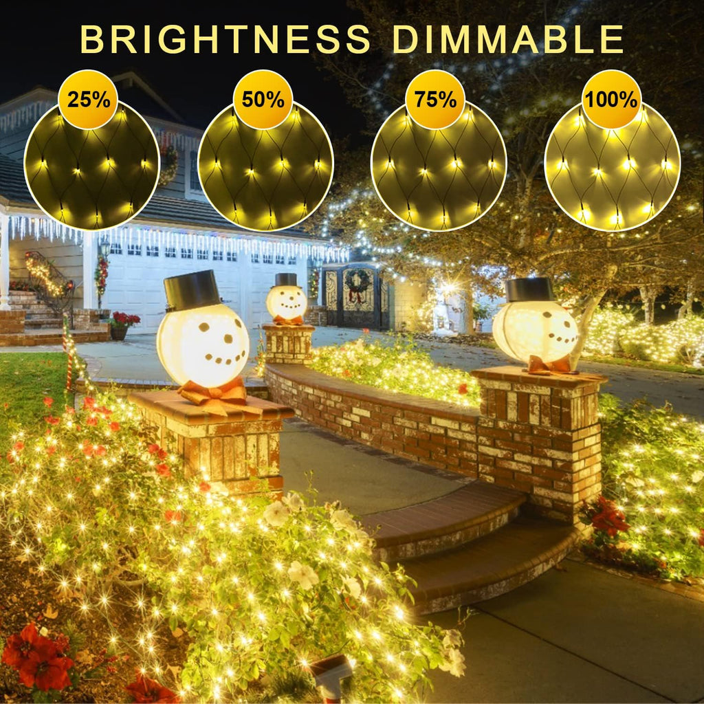 360 LED Christmas Net Lights, Warm White, 12ft x 5ft