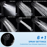 Upgraded Dual Shower Heads Combo, 10 inch Filtered Shower Head with Handheld, 3-Way Rain Shower Head with Filters