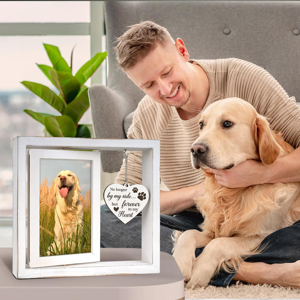 Loss Of Dog Sympathy Gift, Vintage Memorial Picture Frame, Healing Comfort Gift for Dog Lovers, Pet Memorial Gifts