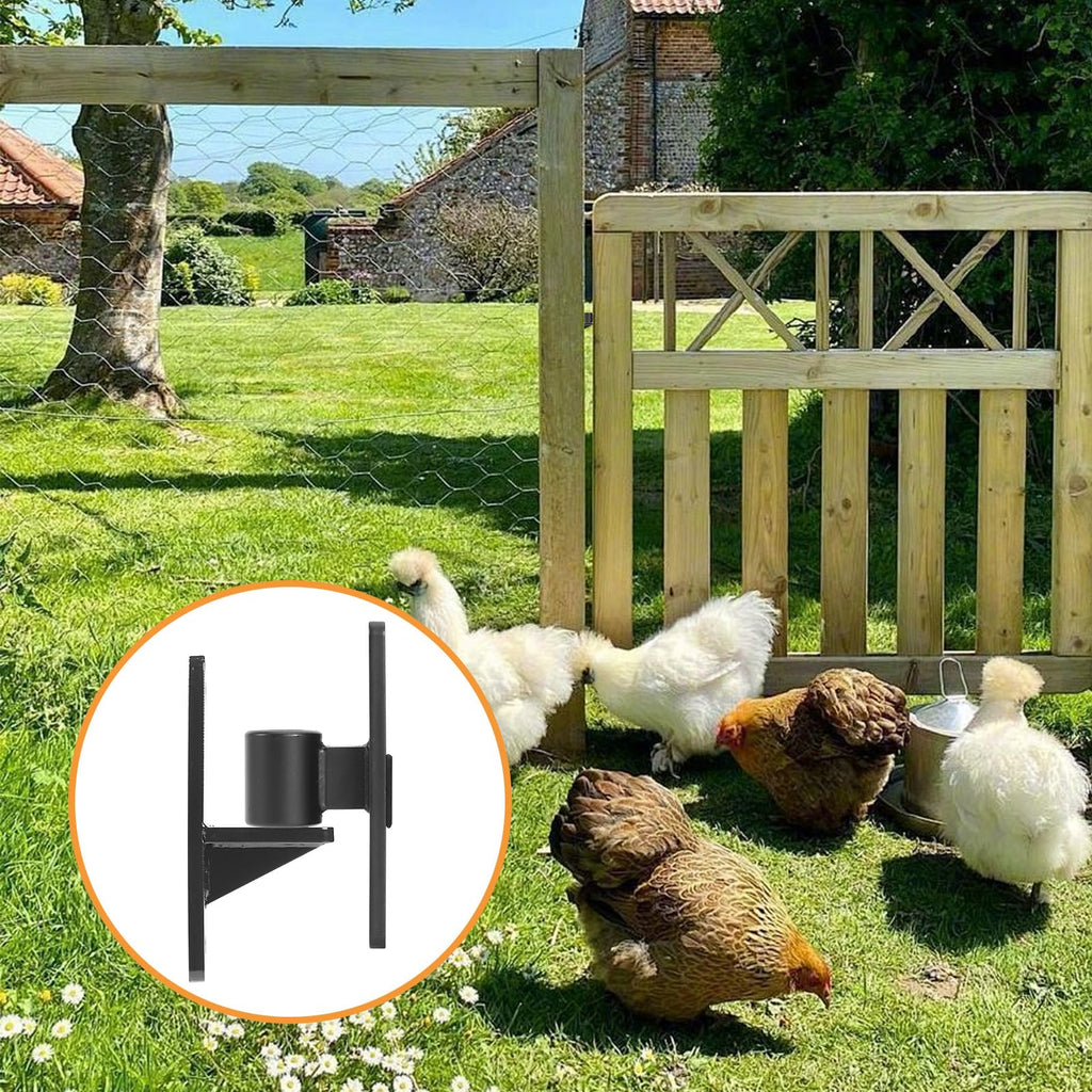Wall Mount Gate Hinges, 2 Pairs Heavy Duty Fence Gate Hinges 5/8'' Pin Fence Post Hinge Set for Wooden or Concrete