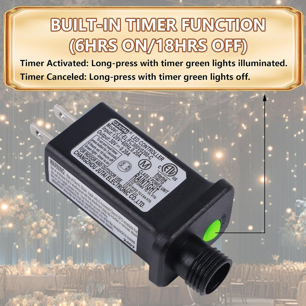 1000 LED Fairy String Lights, 328FT Long Outdoor Christmas Lights, Waterproof IP65 Green PVC Copper Wire Lights, 8