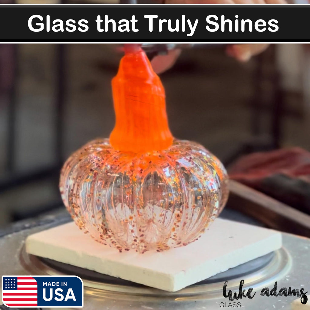 Handmade Glass Pumpkins | Handmade Table Top Home Decor (Squat, Harvest)