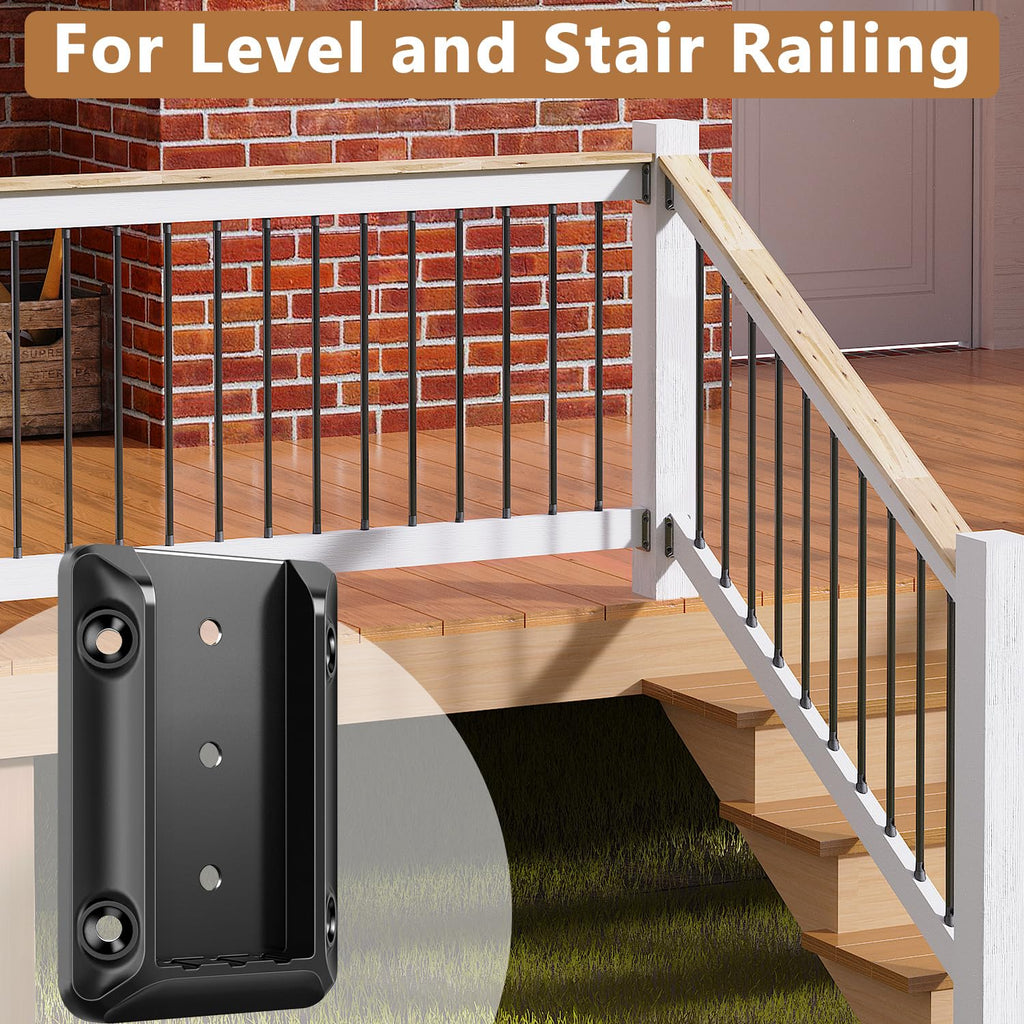 DN Mate 40 Pack Deck Railing Brackets for 2x4 (Actual 1.5x3.5) Handrail