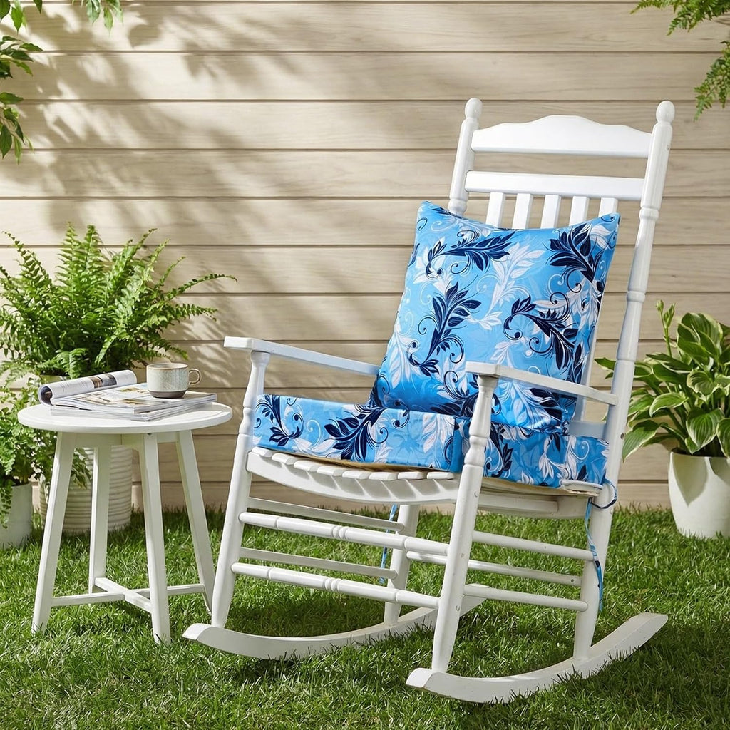 4 Set Outdoor Chair Patio Cushions 20 x 20 Inch Deep Seat Waterproof Chair Cushions Furniture Set Replacement