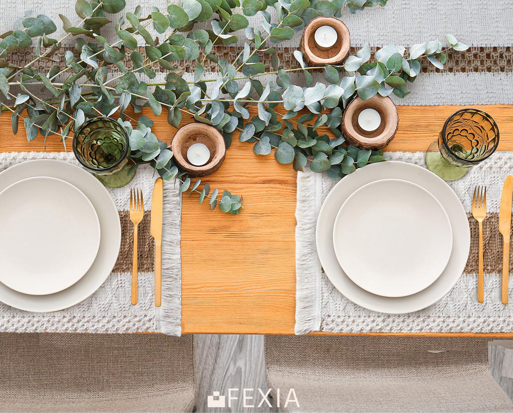 Boho Placemats Set of 4, Macrame Table Mats Farmhouse Dining Decor