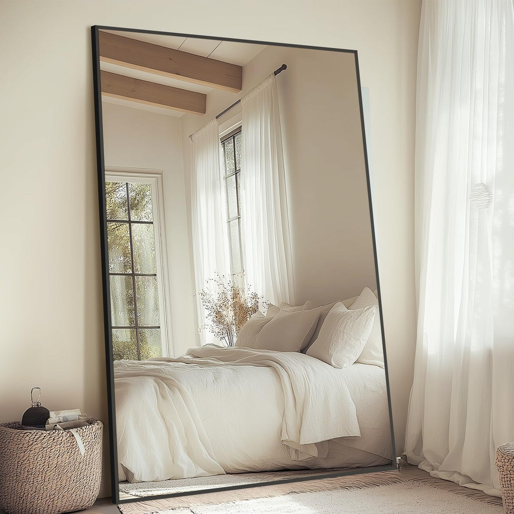 Large Mirror Full Length 72"X44", Oversized Floor Mirror with Stand