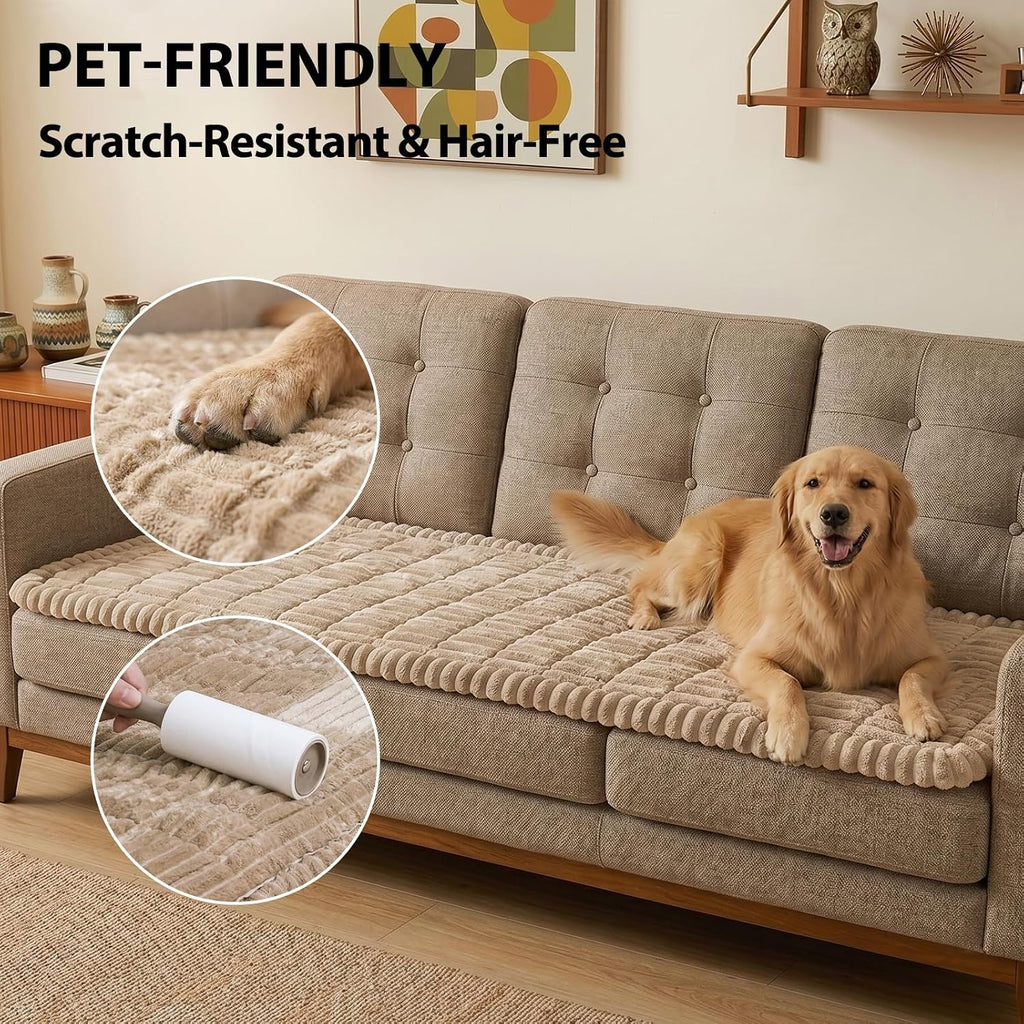 Waterproof Flannel Dog Couch Cover, 27.6" x 59", Coffee