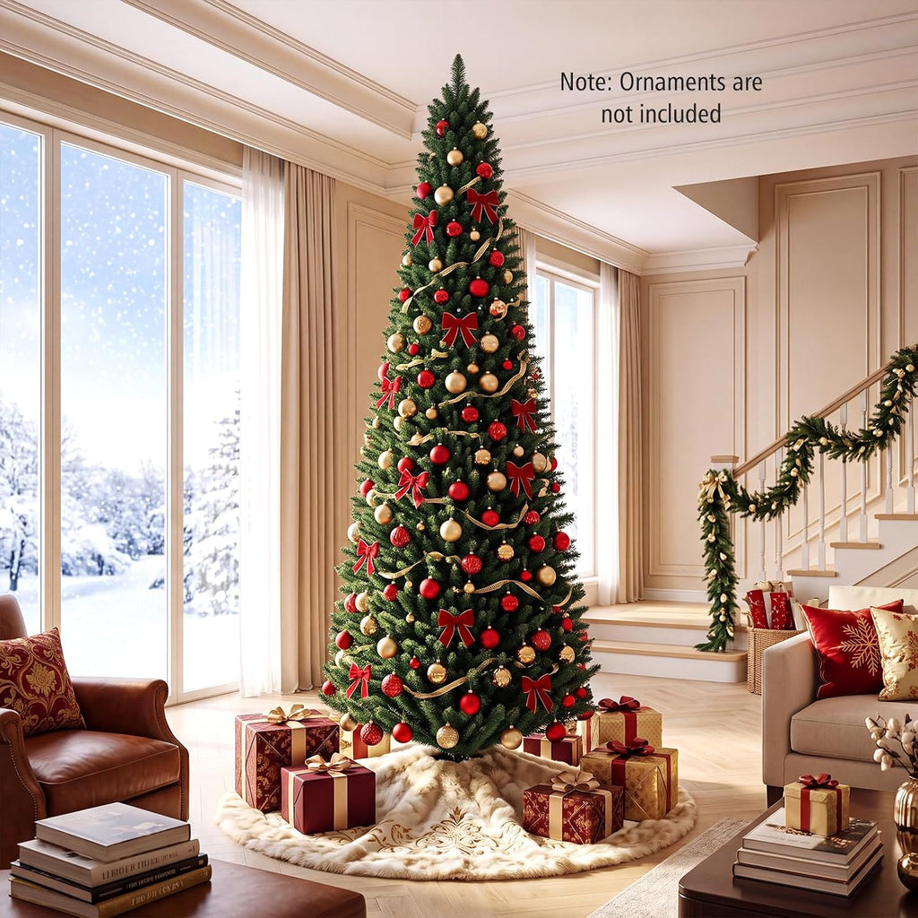 Artificial Slim Pencil Christmas Tree with 1500 Lush Branch Tips