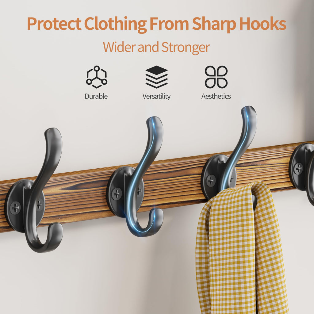33 inch Coat Rack Wall Mount with Shelf, Entryway Wall Hooks with Shelf, Heavy Duty Coat Hanger Wall Mount, Rustic