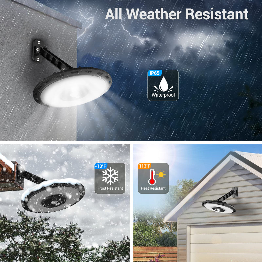Solar Lights Indoor Outdoor with Dimmable 5 Modes (2 for All Day Lighting) Motion Sensor Solar Shed Light with