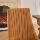 Set of 2 Upholstered Dining Chairs with High Backrest, Velvet Fabric Accent Kitchen Chairs