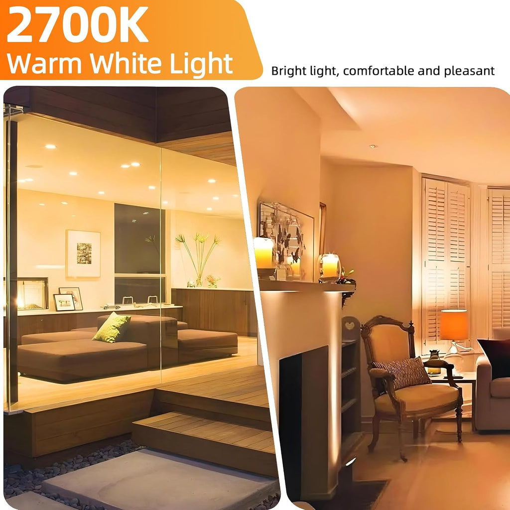 PAR30 Long Neck Halogen Flood Light Bulbs 120V 75W, Dimmable PAR30 LED Light Bulb Replacement, E26 Medium Base, 2700K