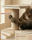 3-in-1 Pet Stairs for Cats, 7.87" Depth Pet Steps for Cat, Wood Cat Stairs for High Bed and Sofa, 1 Condo Cave