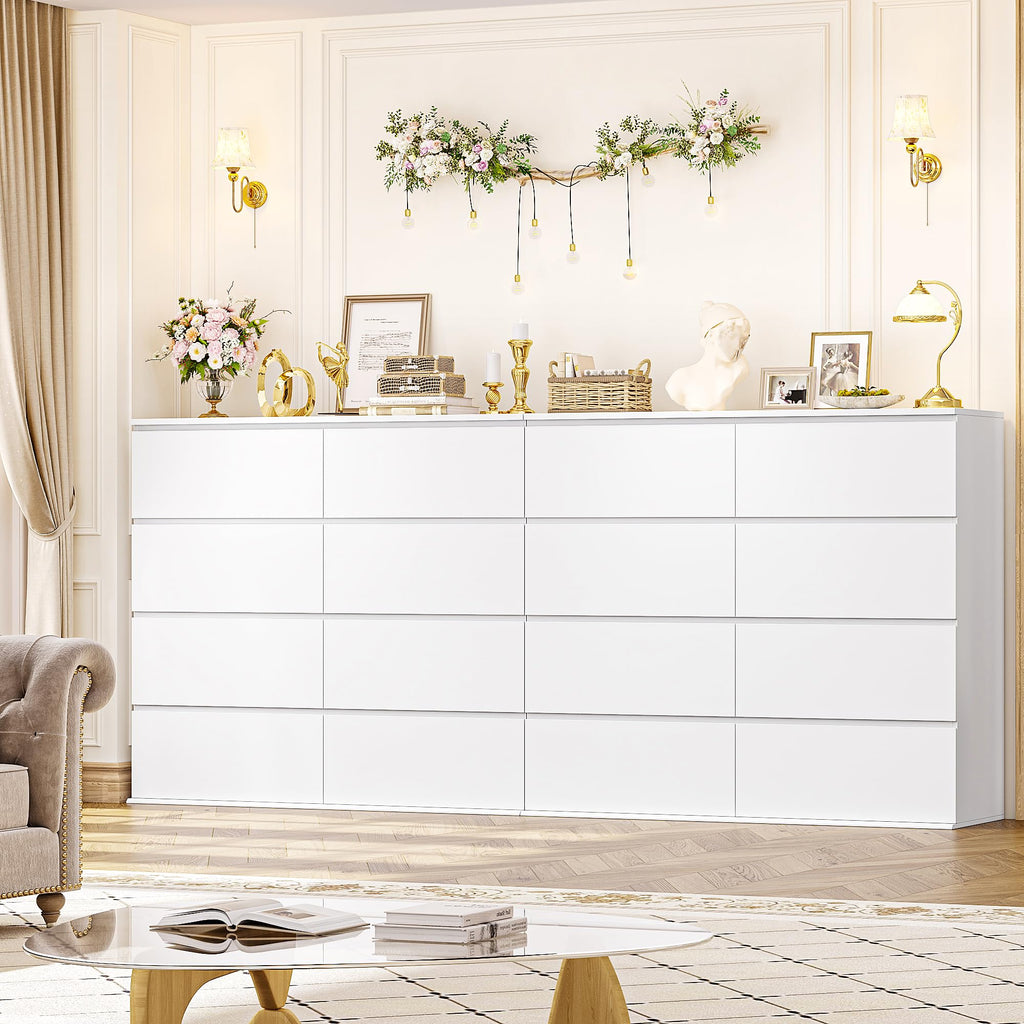 White Dresser, Dresser, 8 Drawer Chest of Drawers