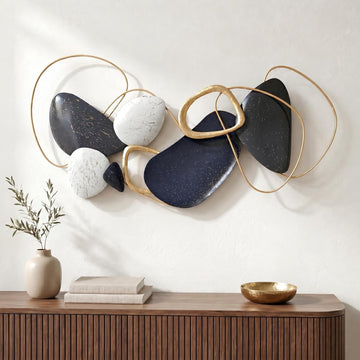 40" Large Wall Decor,3D Abstract Metal Wall Art