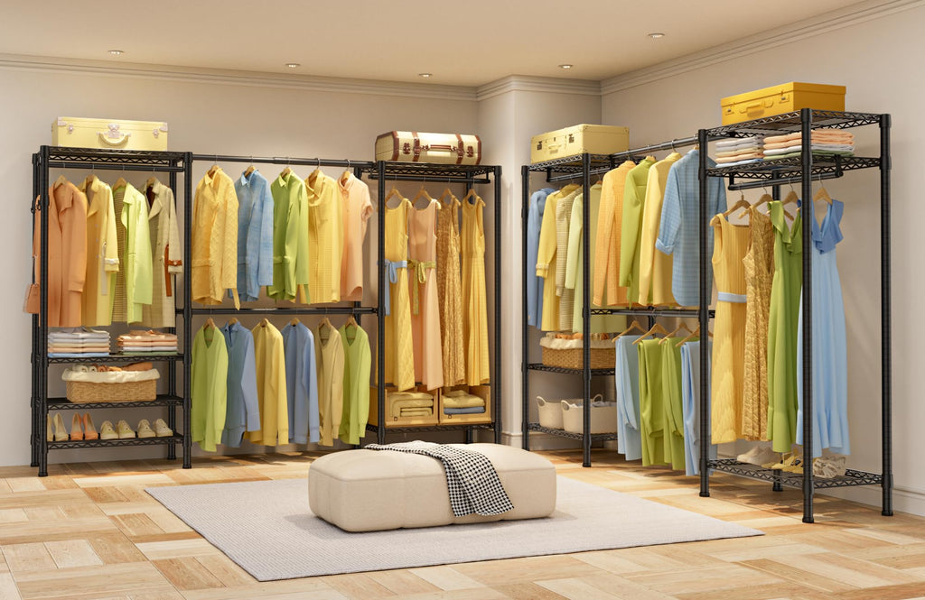 E06 Expandable Heavy Duty Clothes Rack for Reach-in Closet