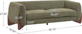 82 Inches Sofa Couch, Cozy Boucle Upholstered 3-Seater Sofa, Wood Frame Couch