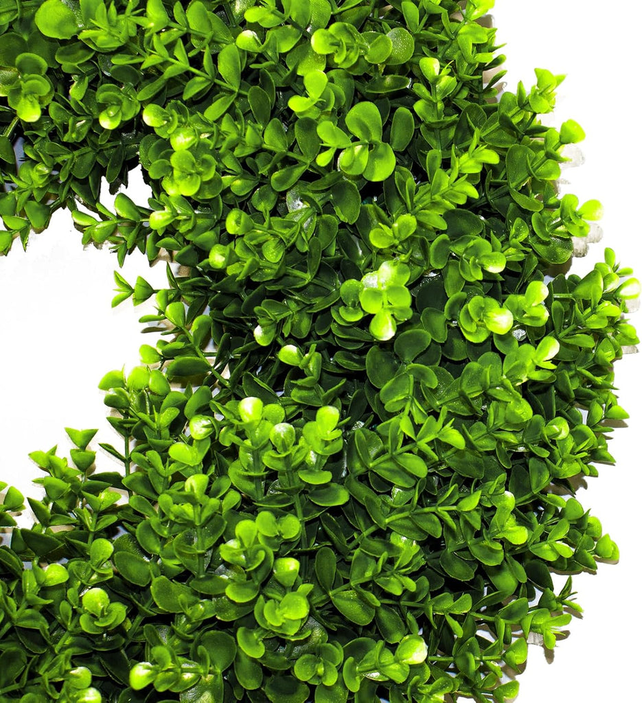 22" Boxwood Wreath for Front Door,Spring ,Summer All Season Wreaths, Farmhouse Door Wreath Outdoor Indoor for All