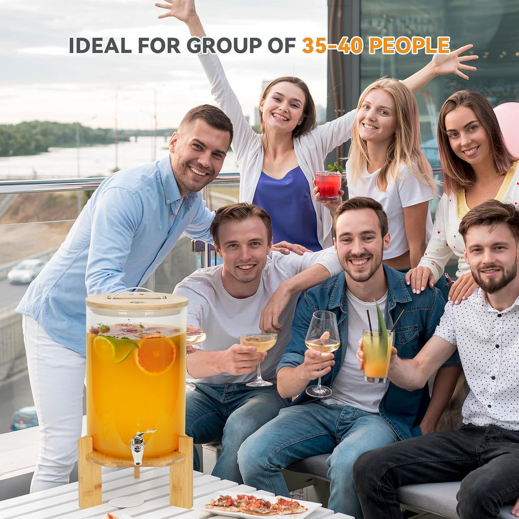 2.1 Gallon drink dispensers for parties, glass drink dispenser