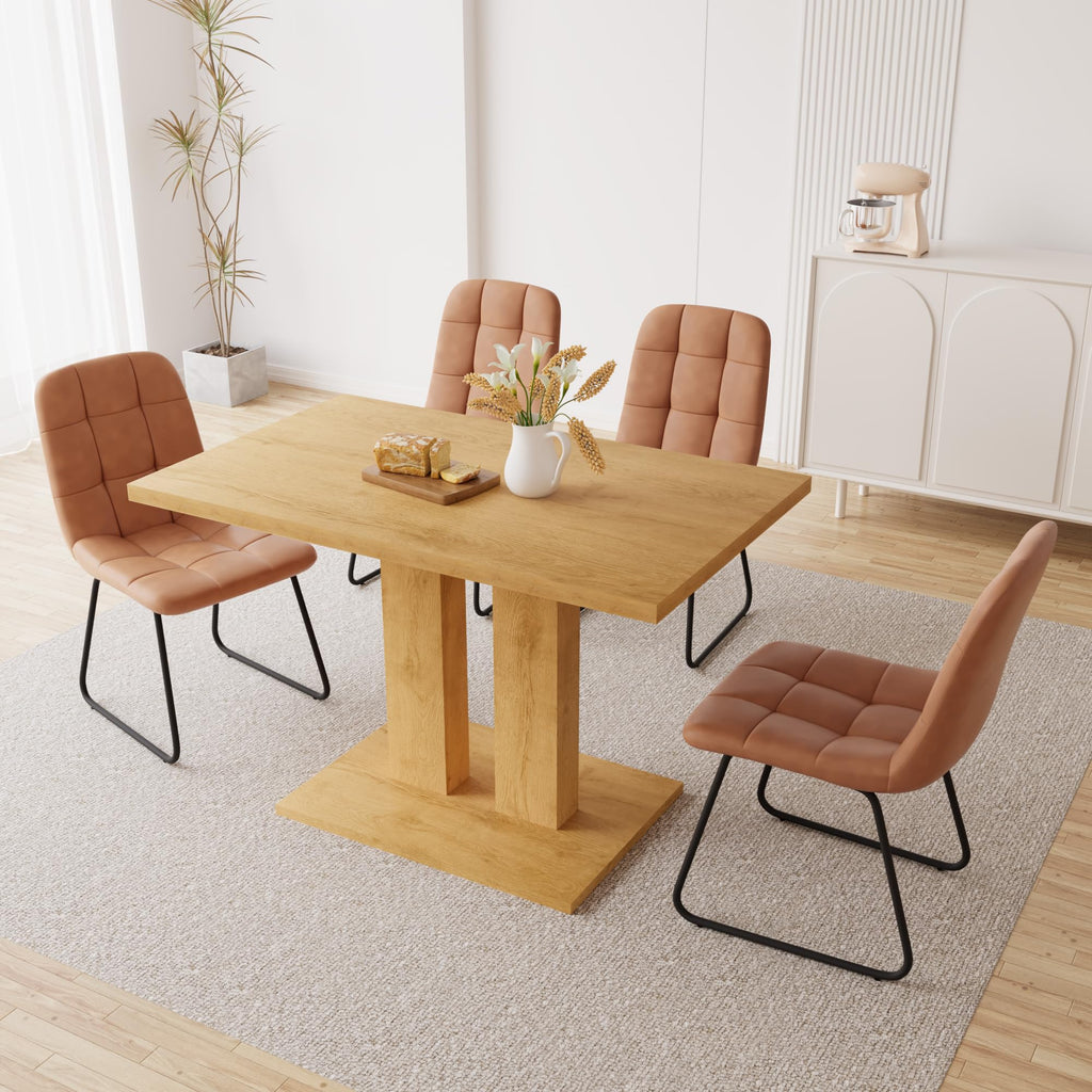 Modern Dining Table, 46'' Oak Table