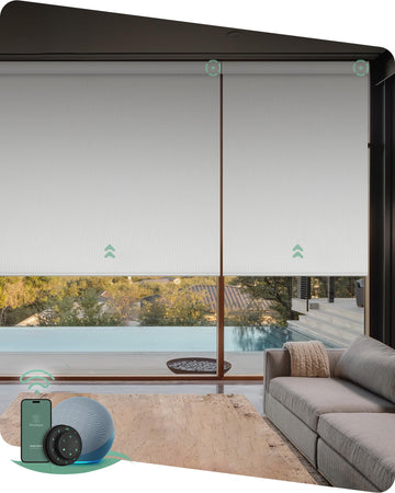 Motorized Blinds with Remote, 100% Blackout Smart Blinds Custom Size