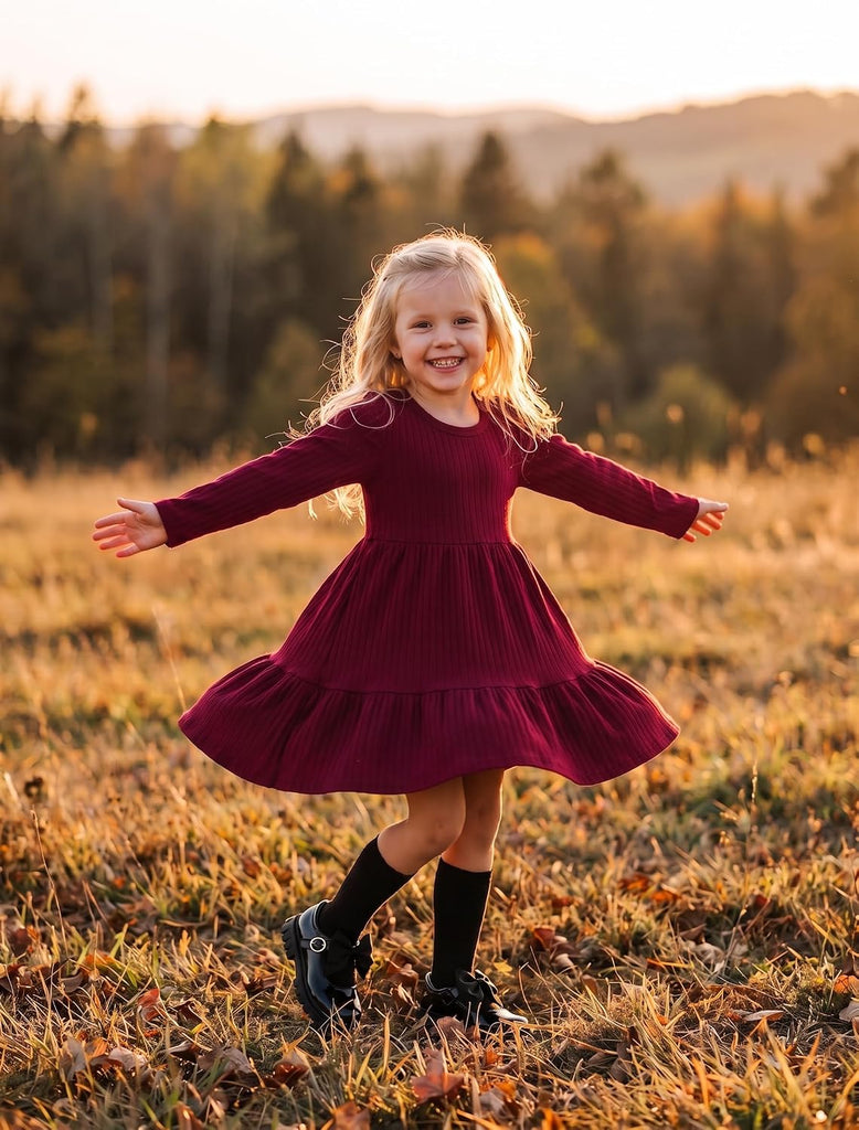 Toddler Baby Girls Knit Sweater Dress Fall Winter Dresses 18M