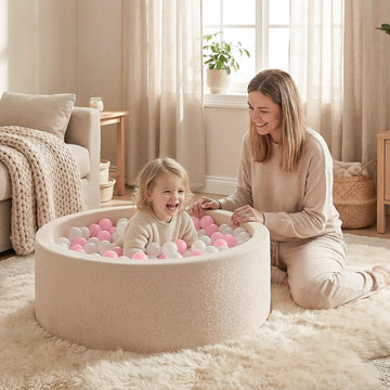 Baby Foam Ball Pit Teddy-Velvet: Ultra-Soft Ball Pit for Toddlers for Indoor Outdoor - Kids Play Toys for Playpen