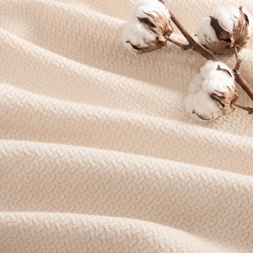 100% Egyptian Cotton Summer Blanket Full Queen Size, Beige