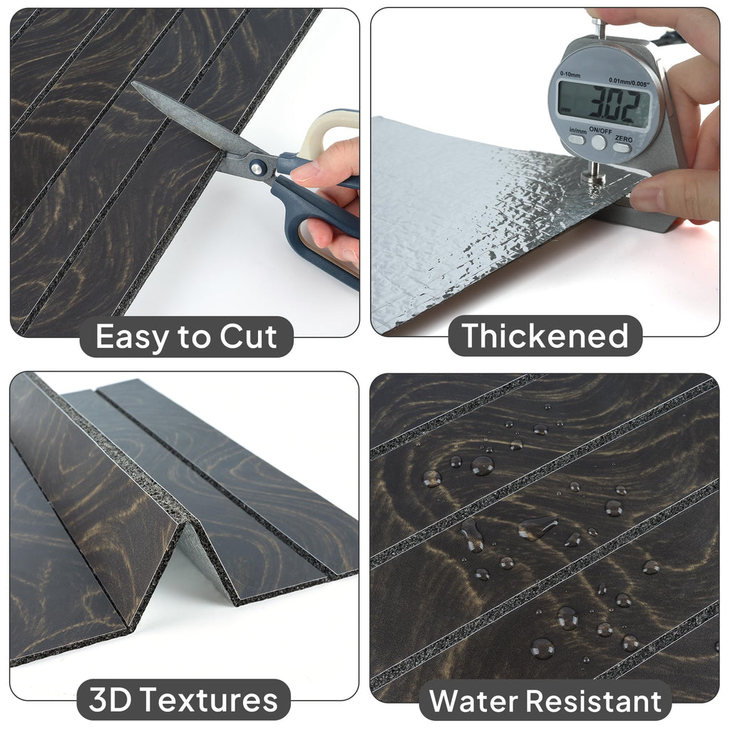 Peel and Stick 3D Wall Panels, Wood Grain, 20 Pack
