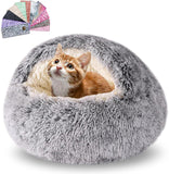 Cat Beds for Indoor Cats,Cat Cave for Puppy and Kitty,Calming Small Dog Bed for Small Dogs with Cover Cave,Cozy