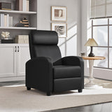 Recliner Chair PU Leather Recliner Sofa Home Theater Seating with Lumbar Support Overstuffed High-Density Foam &