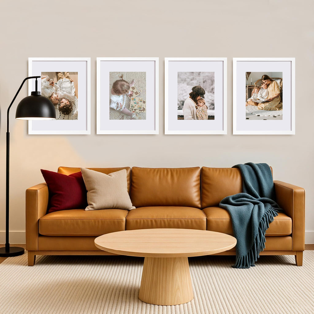 16x20 Picture Frames, Acrylic Cover, White, Set of 5
