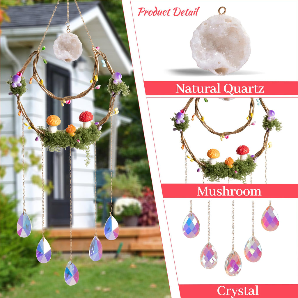 Mushroom Crystal for Window Garden Decor - Mushroom Home Decor