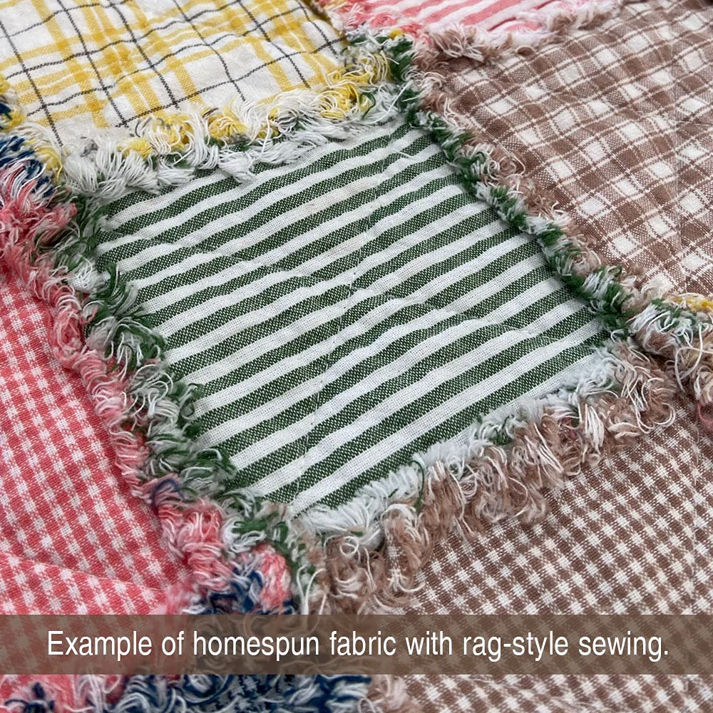 Perfect Green Stripe Cotton Homespun Plaid Fabric by - Sold by The Yard