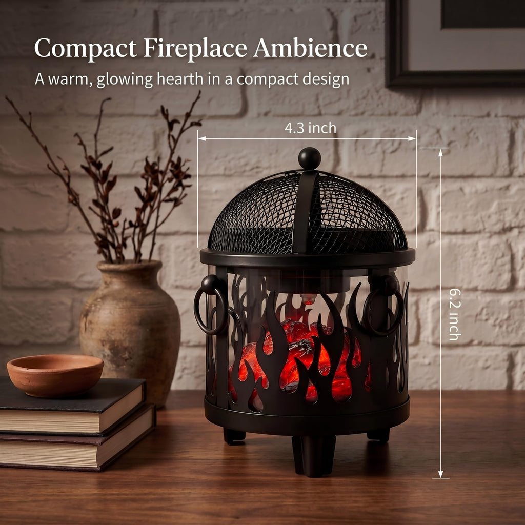 Fire Pit Wax Melt Warmer, 4-in-1 Wax Warmer for Scented Wax