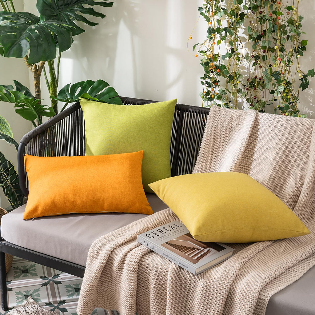 Decorative Outdoor Pillow Covers Fall 20x20 Pumpkin Orange
