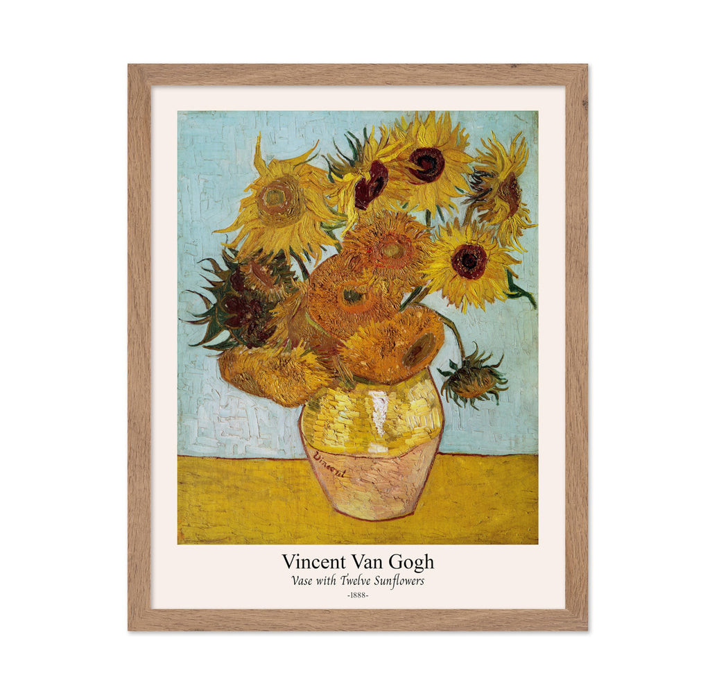 Retro Vase with Twelve Sunflowers — Wall Art | Casa Home Living