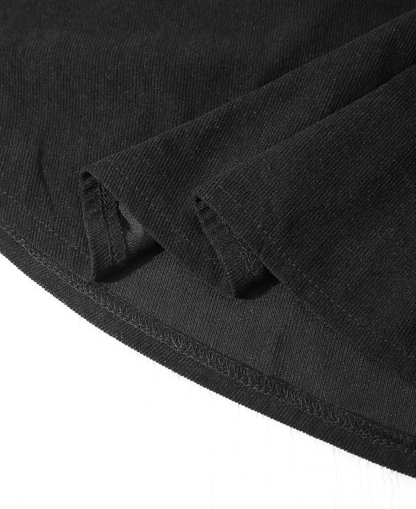 New Girls Corduroy Skirt A-Line Elastic High Waist Ribbed Skater Skirts Casual School Fall Outfit