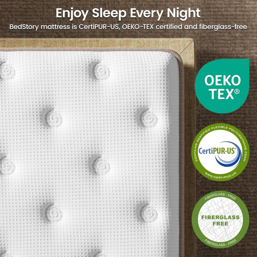 Firm Cal King Mattress 13 Inch, Deep Sleep Hybrid Mattresses in a Box, Zoned Lumbar Support for & Back Pain Relief