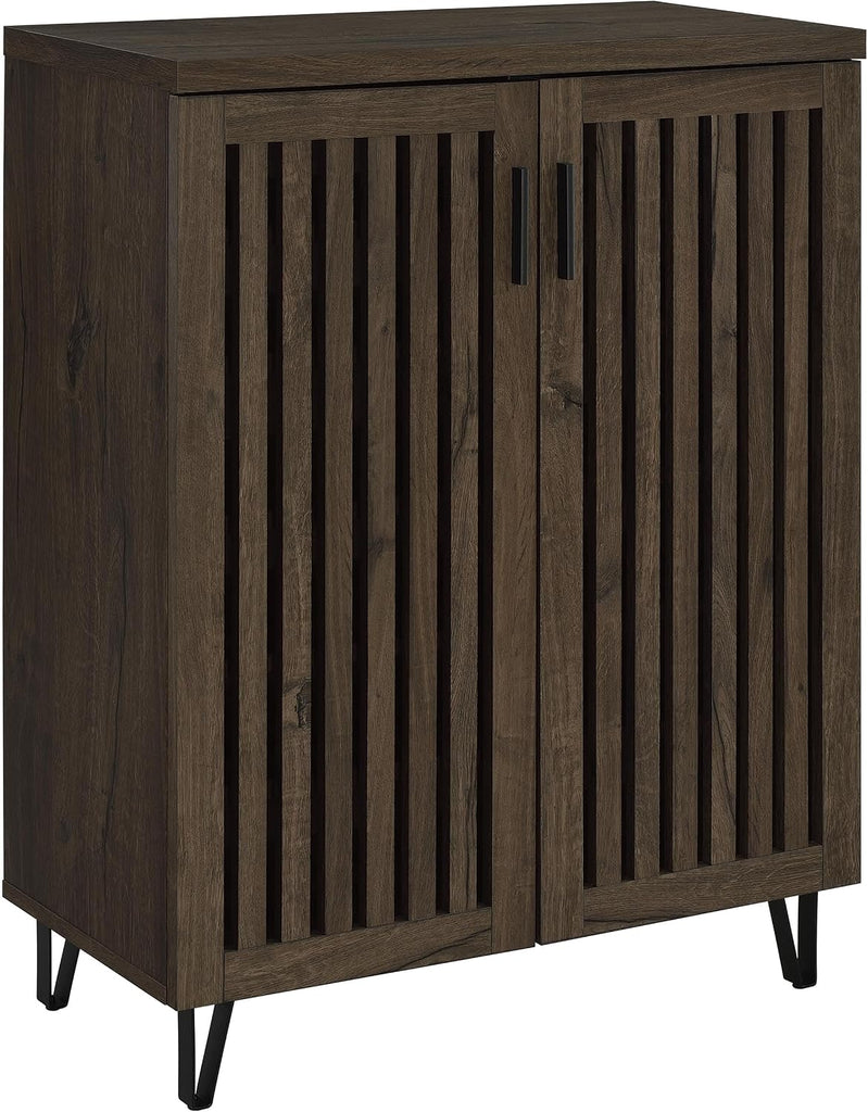 Clackamas, Shoe Cabinet, Storage Cabinet, Smoked Oak Shoe Storage Cabinet, 2 Door Entryway Organizer, Adjustable