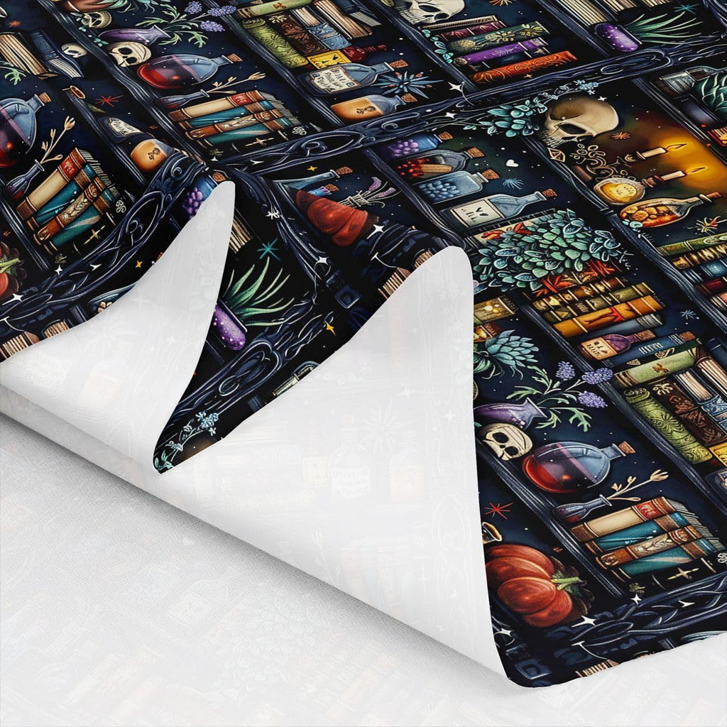 Bookcase Fabric by the Yard, Vintage Bookshelf Books