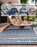 Outdoor Rug 8x10 Waterproof Outdoor Patio Rug Mat Reverisble Plastic Straw Outdoor Rug for RV Campin