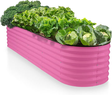 9-in-1 Galvanized Steel Raised Garden Bed // 8×2×1.5 ft Modular Planter for Gardening, Vegetables, Flowers // 18"